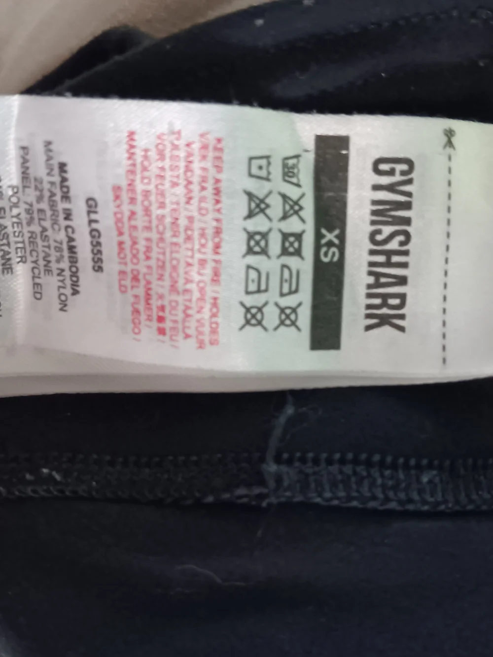 Gymshark Black Scrunch Butt Leggings XS High Waisted Seamless Workout Activewear - Picture 7 of 7